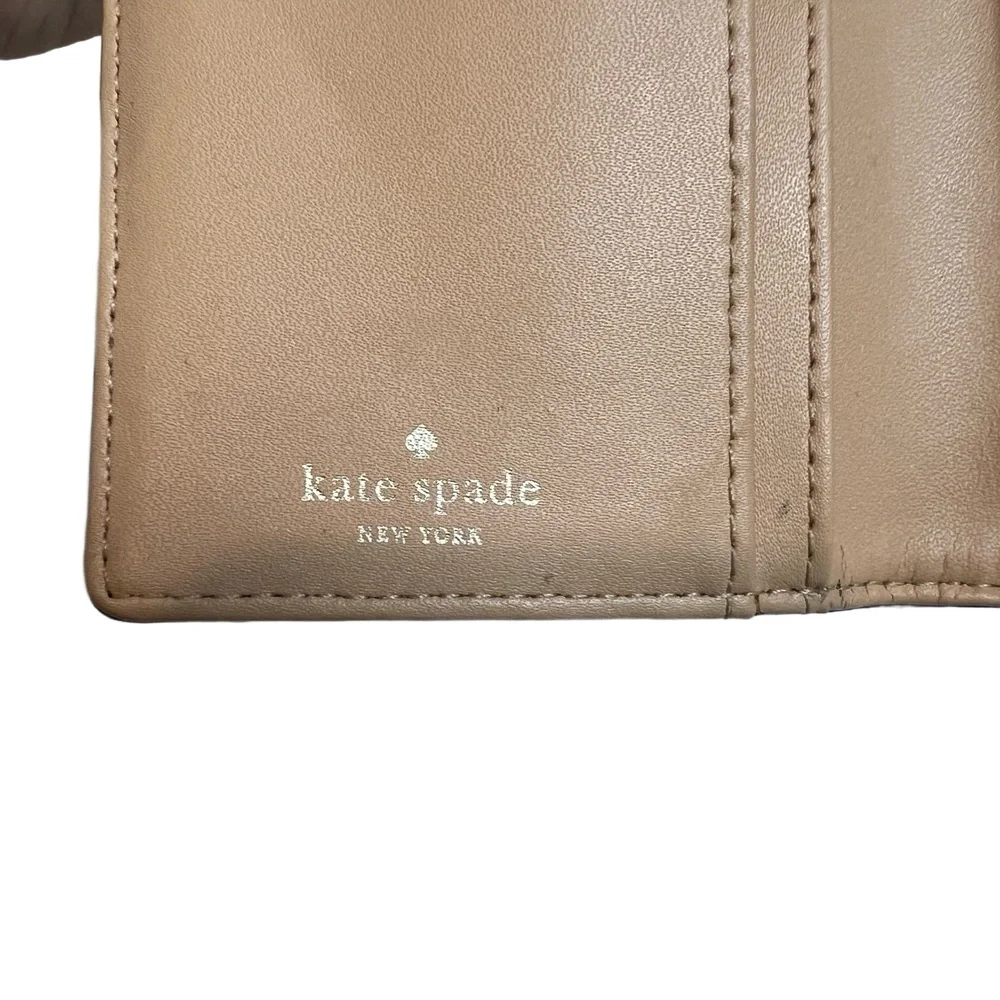 Kate Spade Cameron‎ Large Slim Bifold Wallet with Button Snap Closure Blush Pink
